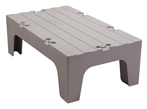 Cambro DRS36480 Solid Top S-Series Dunnage Rack, 1500 Lb. Load Capacity, 21"D X 36"W X 12" H, Polypropylene, Speckled Gray, NSF