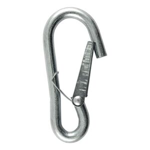 curt 81266 snap hook trailer safety chain hook carabiner clip, 3/8-inch diameter, 2,000 lbs