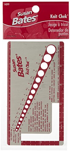 Susan Bates 14099 Knit-Chek for Knitting Needle, 3 by 5-1/2-Inch