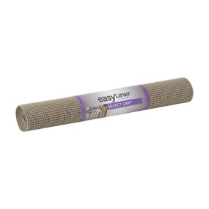 duck non-adhesive shelf liner select grip easyliner, 20-inch x 6-feet, brownstone