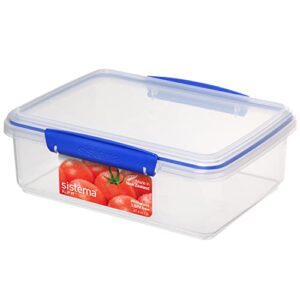 sistema 1700 klip it collection rectangle food storage container, 2 liter/67.6 ounce