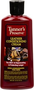 tanner’s preserve leather conditioning cream – 7.5 fl oz – easy-to-use formula safely cleans leather and restores supple and rich luster – made without harsh chemicals or ingredients