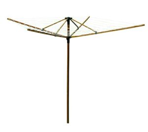 greenway gcl9fab large outdoor bamboo rotary clothesline