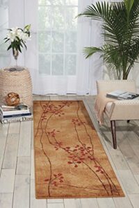 nourison somerset rustic latte 2′ x 5’9″ area-rug, easy-cleaning, non shedding, bed room, living room, dining room, kitchen (2×6)