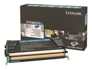 lexmark c734a1cg cyan return program toner cartridge