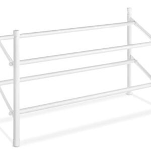 Whitmor, White 2-Tier Expandable and Stackable Shoe Rack