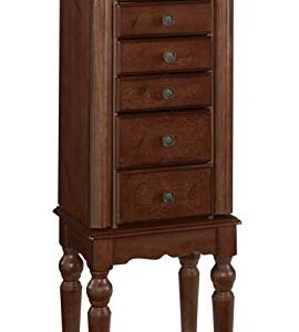 Powell Lightly Distressed "Deep Cherry" Jewelry Armoire