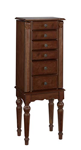 Powell Lightly Distressed "Deep Cherry" Jewelry Armoire