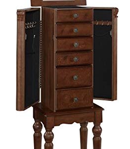 Powell Lightly Distressed "Deep Cherry" Jewelry Armoire