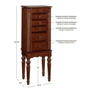 Powell Lightly Distressed "Deep Cherry" Jewelry Armoire