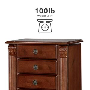 Powell Lightly Distressed "Deep Cherry" Jewelry Armoire