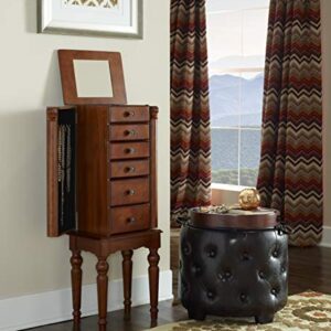 Powell Lightly Distressed "Deep Cherry" Jewelry Armoire