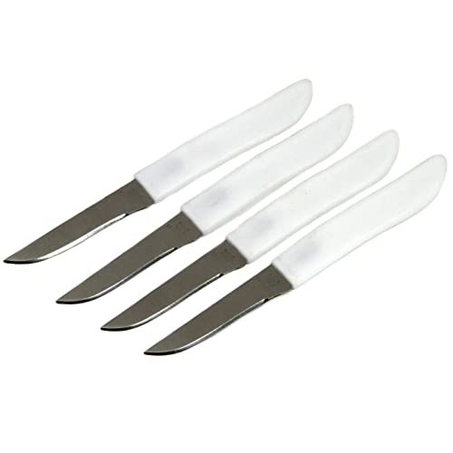 Chef Craft Select Paring Knife Set, 2.5 Inch Blade 6 Inches In Length 4 Piece Set, Stainless Steel/Black