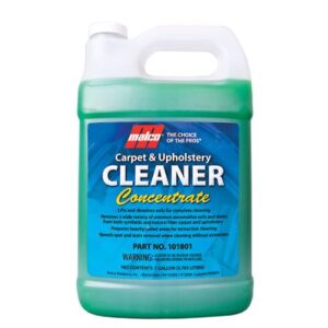 malco carpet and upholstery cleaner concentrate – removes ground-in soils and stains from automotive and residential carpet & upholstery / 1 gallon (101801)
