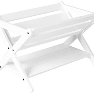 Lipper International Kids' Book Caddy with Shelf, White