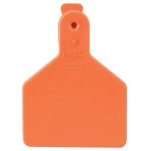 z tags 25 count 1-piece blank tags for calves, orange