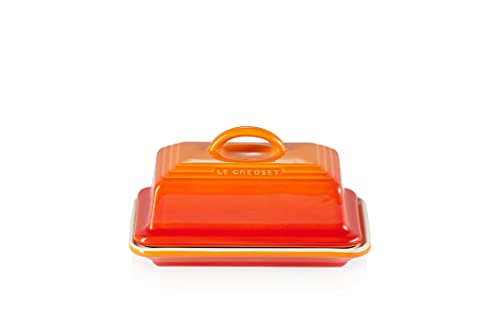 Le Creuset Stoneware European Butter Dish, Flame