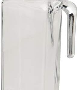 Bormioli Rocco Glass Frigoverre Jug With Airtight Lid (1 Liter): Clear Pitcher With Hermetic Sealing, Easy Pour Spout & Handle – For Water, Juice, Iced Coffee & Iced Tea