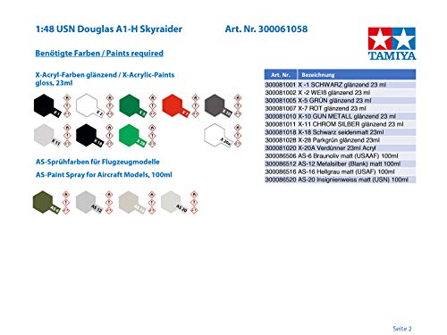 Tamiya Models Douglas A-1H Skyraider Model Kit