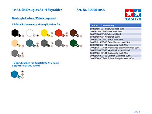 Tamiya Models Douglas A-1H Skyraider Model Kit