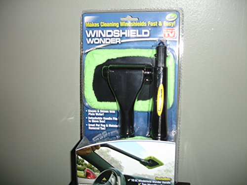 Telebrands Windshield Wonder Microfiber Long Handled Cleaning Tool