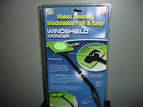 Telebrands Windshield Wonder Microfiber Long Handled Cleaning Tool