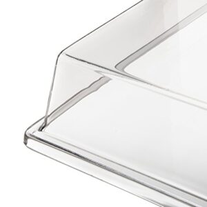 CFS SC2507 Acrylic Pastry Tray Cover, 24.37" Length x 16.62" Width x 4" Height, Clear