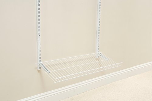 Rubbermaid Twin Track Upright Wall Shelving System, 47.5-Inch, White, Support for use with Kitchen/Laundry and Closet Organization/Storage