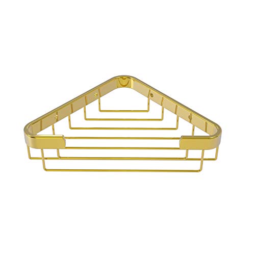 Allied Brass BSK-50ST Toiletry Corner Shower Basket, Polished Brass