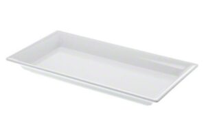 american metalcraft mel19 endurance melamine rectangular platter, 14.25″ x 7.5″, white