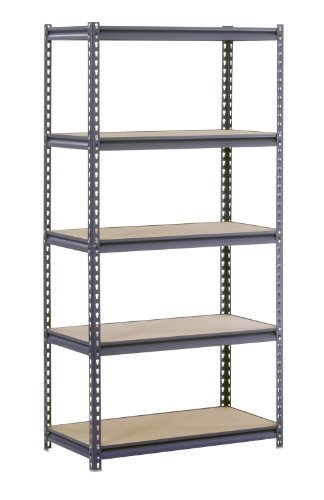 Edsal UR2436 Industrial Gray Heavy Duty Steel Boltless Shelving Storage Rack, 1800 Capacity, 36" Width x 72" Height x 24" Depth