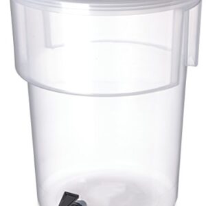 CFS Plastic Round Beverage Dispenser, 5 Gallons, Translucent