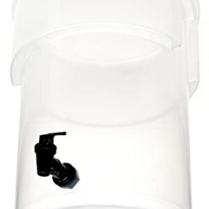 CFS Plastic Round Beverage Dispenser, 5 Gallons, Translucent