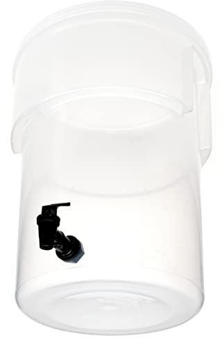 CFS Plastic Round Beverage Dispenser, 5 Gallons, Translucent