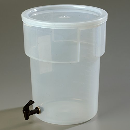 CFS Plastic Round Beverage Dispenser, 5 Gallons, Translucent