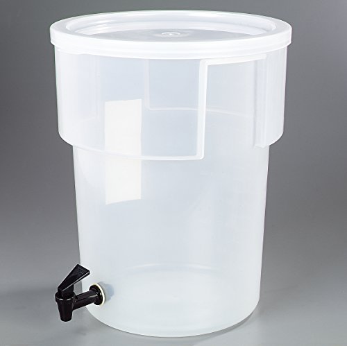 CFS Plastic Round Beverage Dispenser, 5 Gallons, Translucent