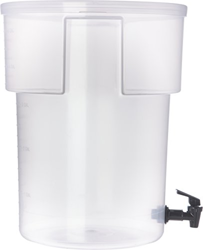 CFS Plastic Round Beverage Dispenser, 5 Gallons, Translucent