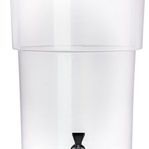 CFS Plastic Round Beverage Dispenser, 5 Gallons, Translucent