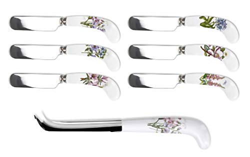 Portmeirion Botanic Garden Cheese Knife and 6 Spreader's