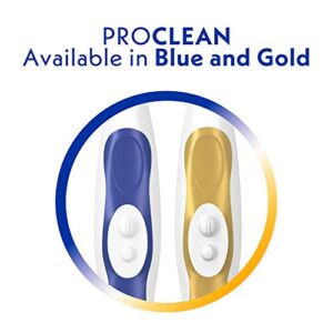 Spinbrush PRO CLEAN Battery Powered Toothbrush, Soft Bristles, 1 Count, Gold or Blue Color May Vary