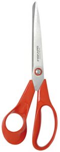 fiskars 6411501985019 left-handed general purpose, scissors length: 21 cm, quality steel/synthetic material, classic, one, red