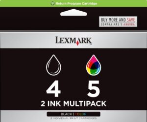 lexmark #4 & #5 black/color combo pack