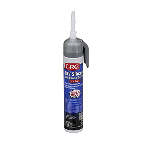 CRC RTV Silicone Sealant 14055 – 6.5 Wt Oz., Clear, General Purpose Barely Visible Gasket Sealant