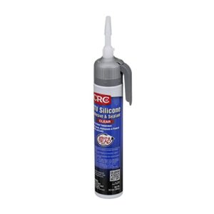 CRC RTV Silicone Sealant 14055 – 6.5 Wt Oz., Clear, General Purpose Barely Visible Gasket Sealant