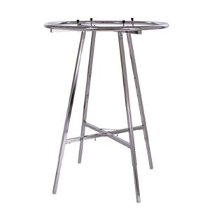 round chrome rack for clothes, round garment rack, display retail rack, adjustable round rack, adjustable height, 36 inches diameter