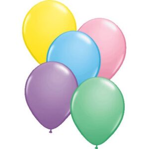 qualatex 11″ assorted pastels latex balloons (100ct)