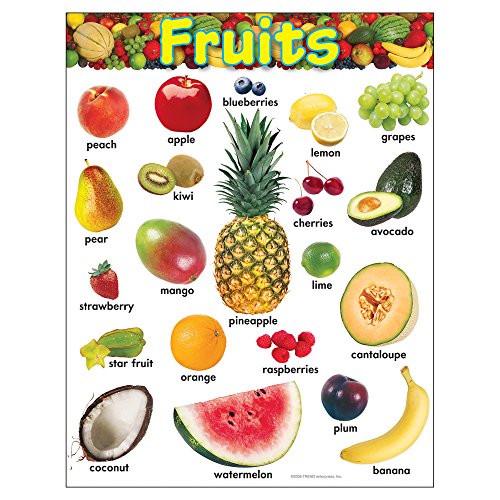 TREND enterprises, Inc. Fruits Learning Chart, 17" x 22"