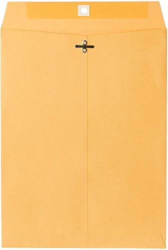 Mead Letter Size Mailing Envelopes, Clasp Closure, All-Purpose 24-lb Paper, 9" X 12", Brown Kraft Material, 20/Pack (76020)