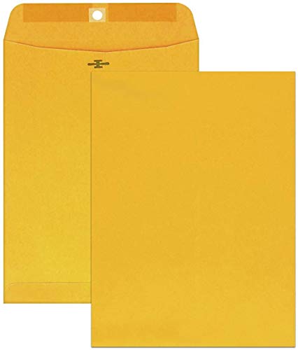 Mead Letter Size Mailing Envelopes, Clasp Closure, All-Purpose 24-lb Paper, 9" X 12", Brown Kraft Material, 20/Pack (76020)