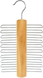 hangerworld wooden tie hanger space saving for up to 20 belts and ties organizer